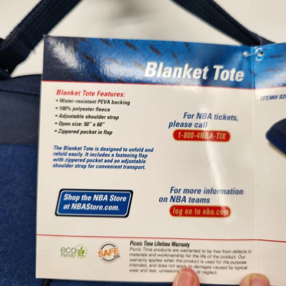 NWT Oniva Picnic Blanket NBA Cleveland Cavaliers Navy Fleece Blanket Tote OS - Picture 6 of 10